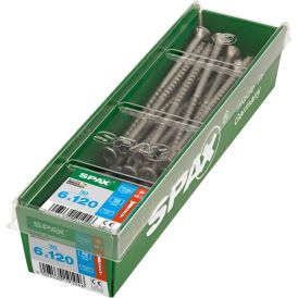 Ruostumaton Universal Ruuvi Spax A2 TRX 6X120 M 30 KPL