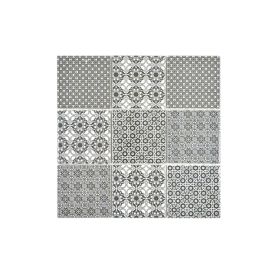 Mosaiikkilaatta Fliesen Quadrat Classico valkoinen/harmaa/musta 29,8 x 29,8 cm