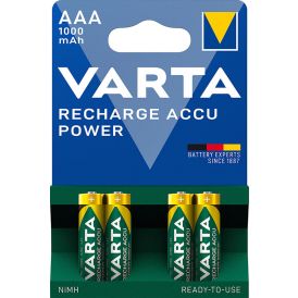 Akkuparisto Varta Recharge Accu Power AAA 1000 mAh 4 kpl/pkt