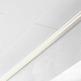 Päätelista Logoclic 16 x 36 x 2600 mm MDF päärynäpuu valkoinen