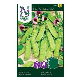 Sokeriherne Pisum sativum Grijze Roodbloeiende