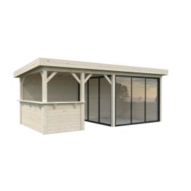 Paviljonki Palmako Lenna 407 liukuovilla 16,6 m²