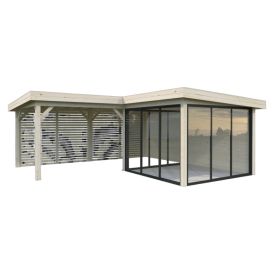 Paviljonki Palmako Lenna 411 liukuovilla 24,9 m²