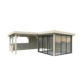Paviljonki Palmako Lenna 410 liukuovilla 24,9 m²