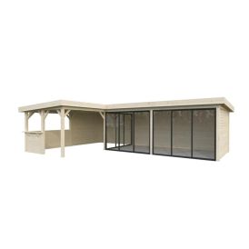Paviljonki Palmako Lenna 420 liukuovilla 24,9 m²