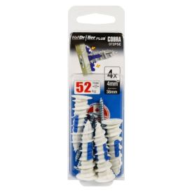 Kipsilevytulppa Cobra WallDriller Plus 4 mm 4 kpl