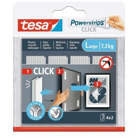 Powerstrips Click tesa® 6 x 2 Medium 5,4 kg & 8 x 2 Large 7,2 kg
