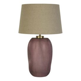 Pöytävalaisin Searchlight Amethyst vaaleanpunainen Ø 33 x 55 cm