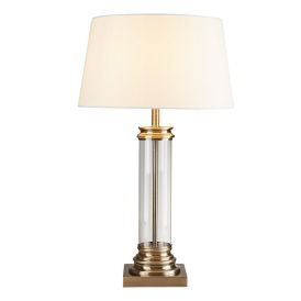 Pöytävalaisin Searchlight Pedestal antiikkimessinki Ø 37 x 63 cm
