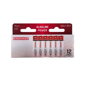 Alkaliparisto BAUHAUS Micro AAA/LR03 12 kpl/pkt