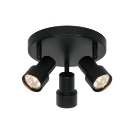 Kattospotti Nordlux Boston 3-os musta Ø 22 cm