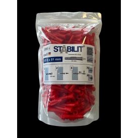 Tulppa Stabilit 8 x 51 mm 280 kpl