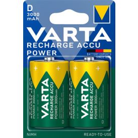 Akkuparisto Varta Recharge Accu Power D 3000 mAh 2 kpl/pkt