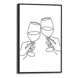 Sisustustaulu Reinders Slim Frame Wine Lines 20 x 30 cm