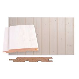 Kuusipaneeli Maler STP Valkolakattu 14 x 120 mm (per metri)