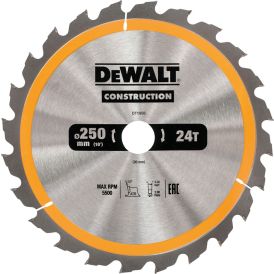 Rakennusterä DeWalt DT1956 250 x 30 mm 24T ATB+10º