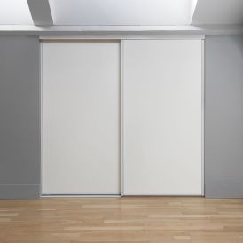 Liukuovisarja Optimum 120 x 120 cm valkoinen/harmaa