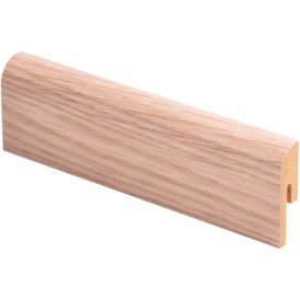 Jalkalista Maler R10 12 x 42 x 2750 mm MDF Valkolakattu Tammi