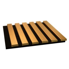 Akustiikkapaneeli Maler Louvre Acoustic Harjattu kulta / musta 19 x 300 x 2800 mm