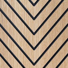 Sisustuspaneeli Maler Louvre Chevron Tammi / musta 12 x 616 x 616 mm