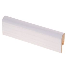 10 kpl Jalkalista Maler Pyörre R10 MDF Mel Hopeasaarni 12 x 42 x 2750 mm