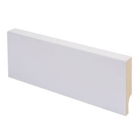 5 kpl Jalkalista Maler R2 MDF MR Lam valkoinen 14 x 58 x 2800 mm