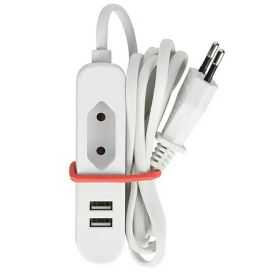 Jatkojohto 1 x Euro 2 x USB Valkoinen