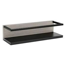 Kylpyhuonehylly BAUHAUS Jannik Antrasiitti/Harmaa puu 40 x 13 x 10,5 cm