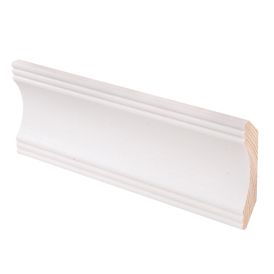 5 kpl Kattolista Maler Mänty Koriste Valkoinen 42 x 42 x 3300 mm