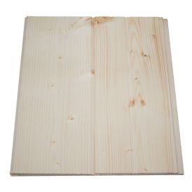 Kääntöpaneeli hirsi- ja helmiprofiileilla talouslaatu kuusi 18,2 x 139,8 x 4880 mm