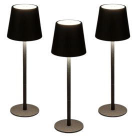 Ulkopöytävalaisin Starlux Paola mini musta 3 kpl