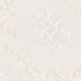Kuitutapetti Ivana HKI Helmiäinen/Valkoinen Lintu