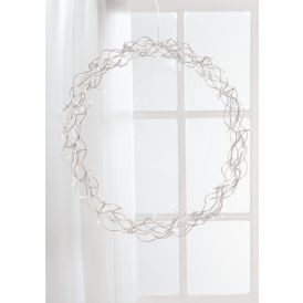 LED-kranssi Airam Lily hopea Ø 45 cm IP20