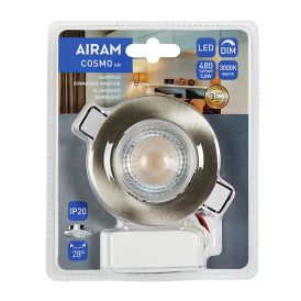 LED-alasvalo Airam Cosmo Tilt Kromi 6 W