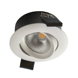 LED-alasvalo Airam Compact Tilt IP44 5W/840 36D DIM WH