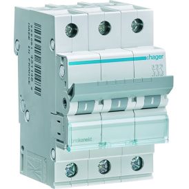 Johdonsuojakatkaisija Hager MCN316E 3-nap 3x16A C-käyrä 6kA