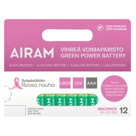 Voimaparisto Airam Roosa Nauha LR03 AAA