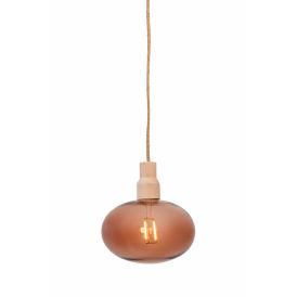 LED-koristevalo Airam Luoto ruskea Ø 15 cm