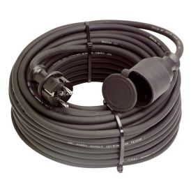 Jatkojohto Opal 1-os IP44 Musta 20 m