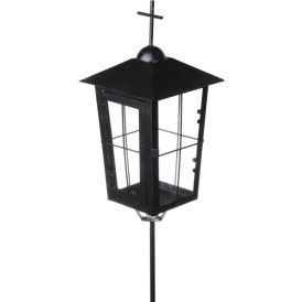 Hautalyhty metallivarrella 58 cm musta