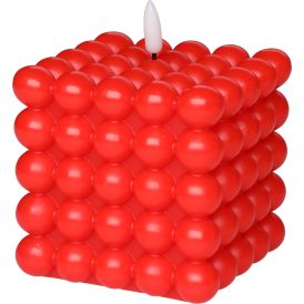 Kuplakynttilä 3D liekki 10 cm punainen