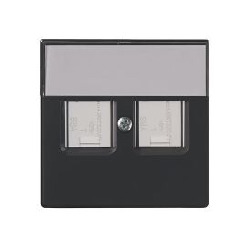 Datapistorasia ABB Impressivo 2 x RJ-45 1819-885P Mattamusta 63 x 63 mm