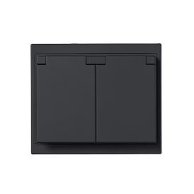 Pistorasia ABB Impressivo 2-os 302ESW-885P IP44 Mattamusta 85 x 100 mm