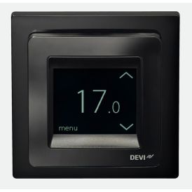 Yhdistelmätermostaatti DEVIreg™ Touch Musta 85 x 85 mm