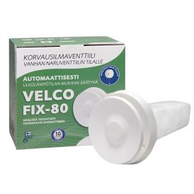 Korvausilmaventtiili Velco Fix-80 valkoinen