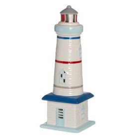 Lyhty 4living Light House tummansininen/valkoinen 32 cm
