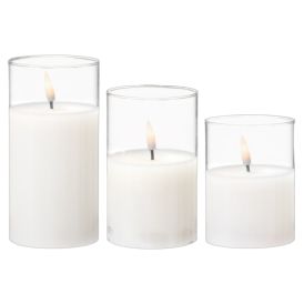 LED-lasikynttilät Finnlumor 3D Milton kirkas/valkoinen 3 kpl/pkt