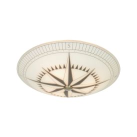 Kattovalaisin Aneta Kompass Valkoinen/Musta Ø 42 cm