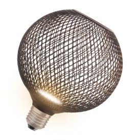LED-lamppu Osram Decor Flat Globe 125 E27 300 lm 2700 K Musta