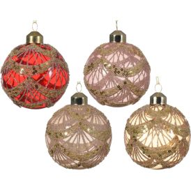 Joulukuusenpallo Decoris 8 cm värilajitelma